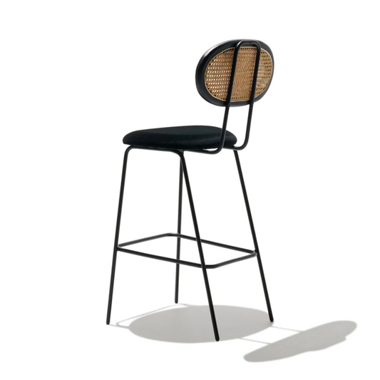 Rattan Back Bar Stool