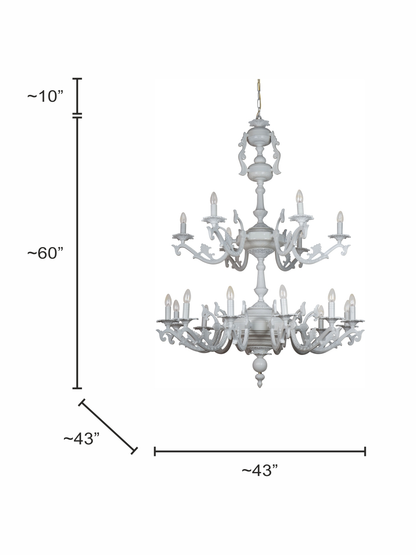 Curated chandelier dimensions