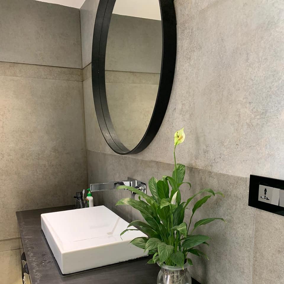 Modern Hanging Leather Mirror