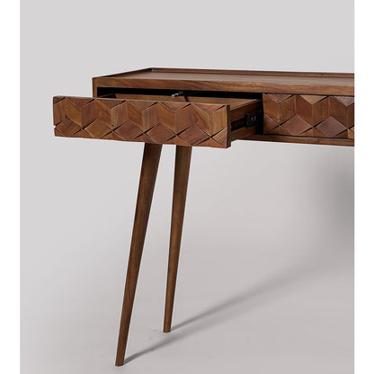 Geometric Acacia Console Table
