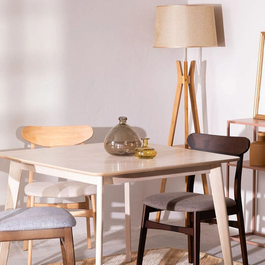 Square Dining Table Natural Finish
