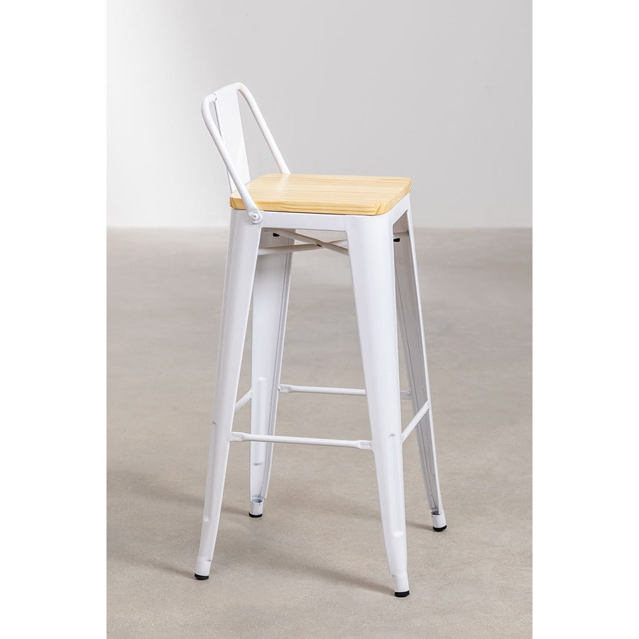 High Stool with Backrest
