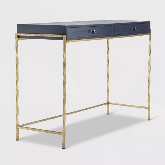 Navy Blue/Gold Console Table