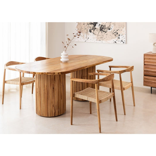 Oval Teak Table Set