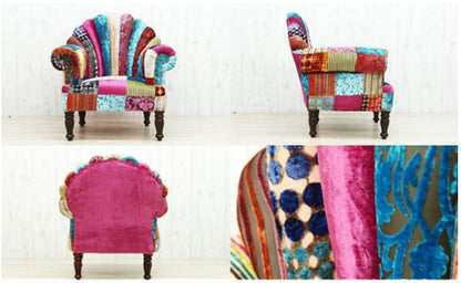 Peacock sofa single seater multi angle view