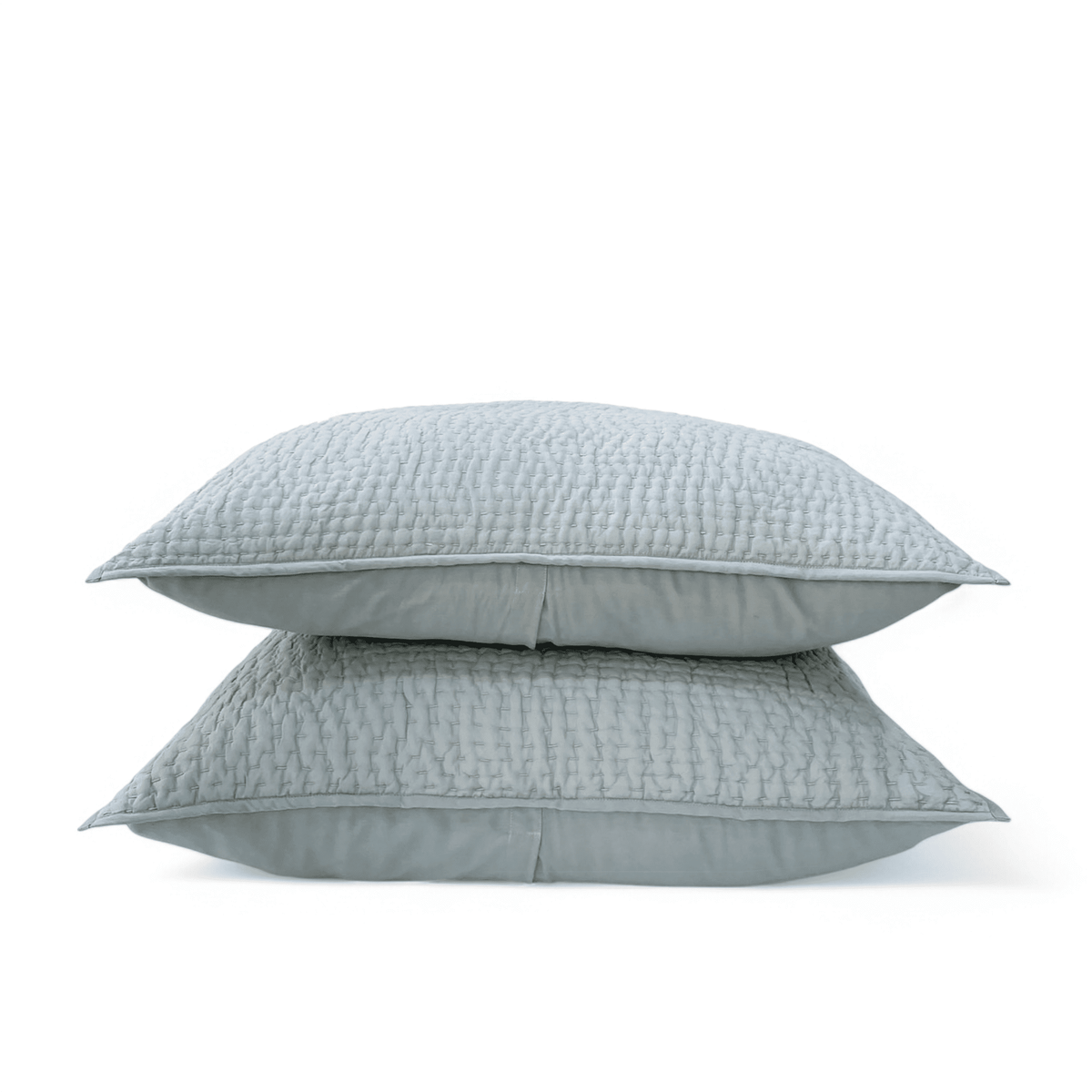 Duck Egg Kantha Cotton Quilted Pillow Cases | Handmade | Multiple Sizes
