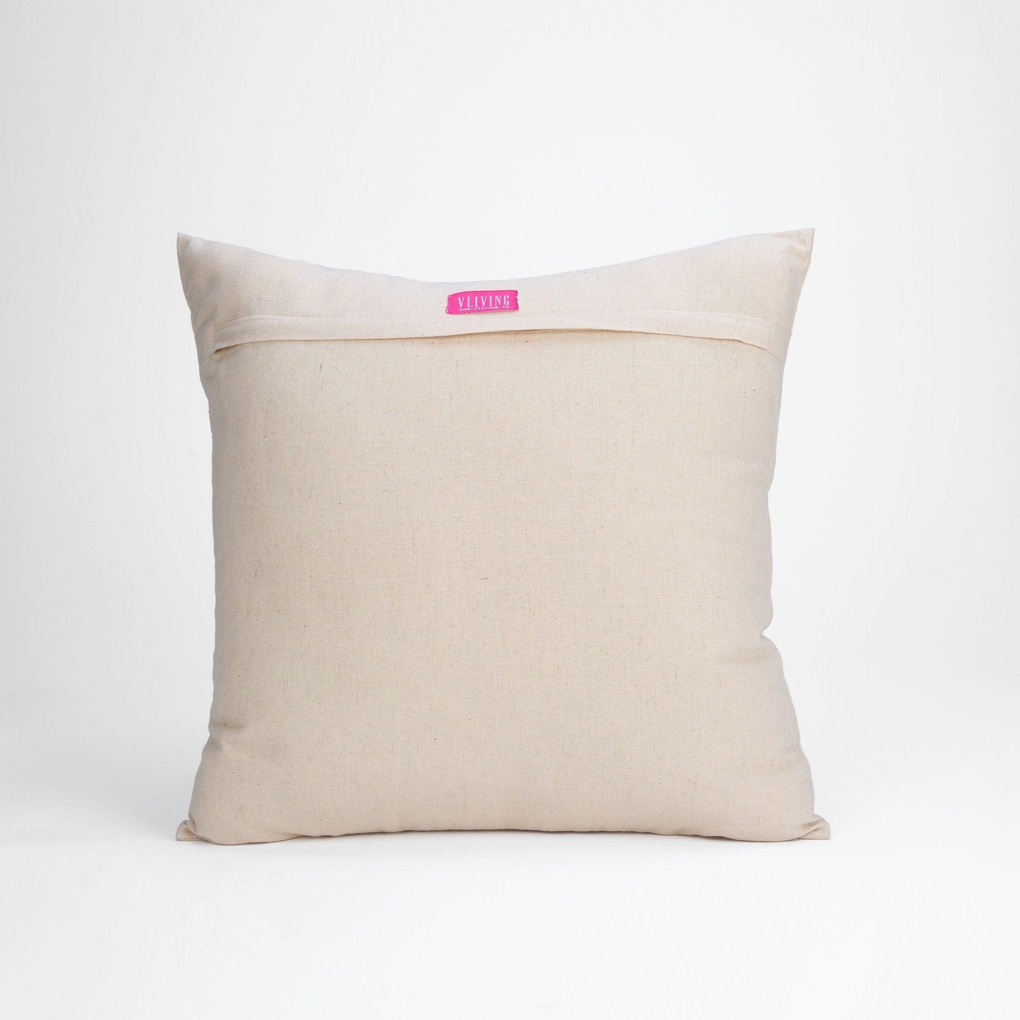 AMOUR Beige Linen Pillow Cover with Pin Tucks Two Sizes