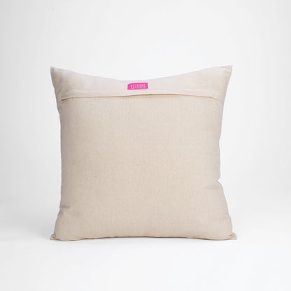 AMOUR Beige Linen Pillow Cover with Pin Tucks Two Sizes