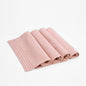 Amour Solid Blush Linen Placemat | Pintuck Border | 13 × 19 inches | Sets of 2, 4 & 6