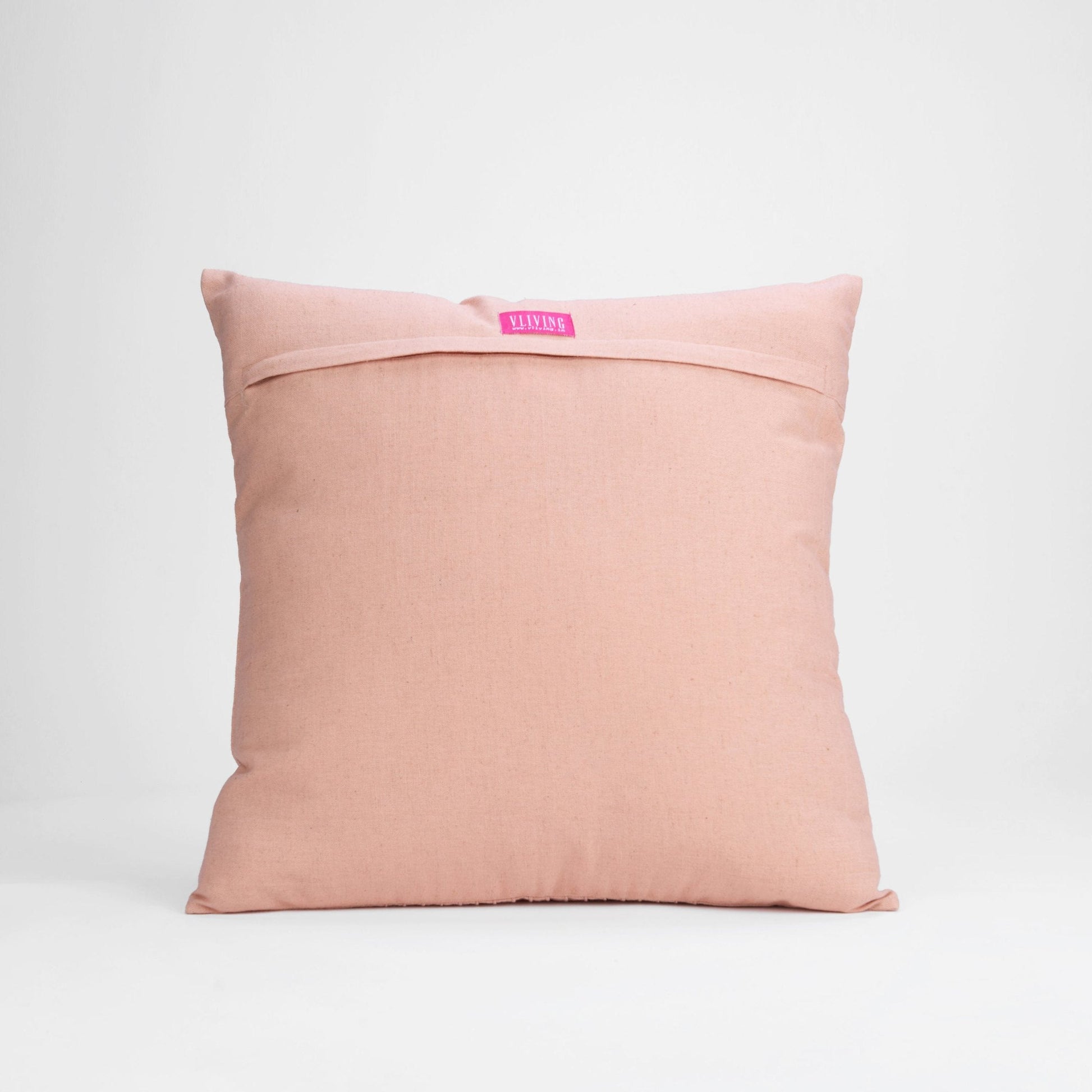 AMOUR Blush Linen Pillow Cover with Pin Tuck Detail