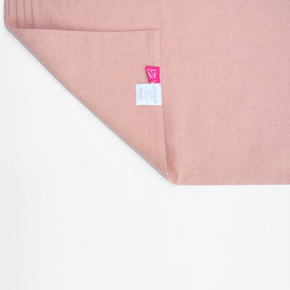 Amour Solid Blush Linen Placemat | Pintuck Border | 13 × 19 inches | Sets of 2, 4 & 6