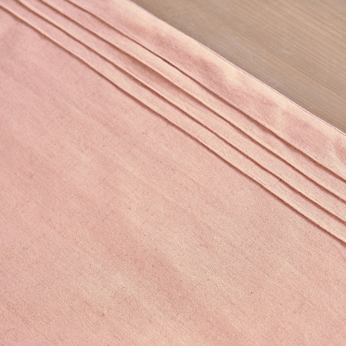 Amour Solid Blush Linen Table Runner | Pintuck Border | 4 & 6 Seater + Custom