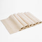 Amour Solid Beige Linen Placemat | Pintuck Border | 13 × 19 inches | Sets of 2, 4 & 6