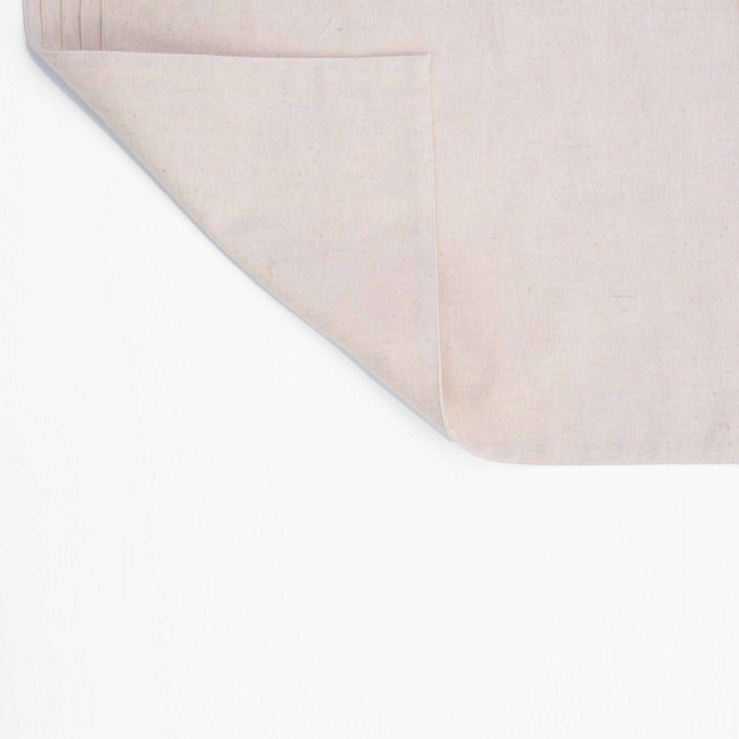 AMOUR Beige Linen-Cotton Placemat with Pintuck Border 13x19 Inch Set