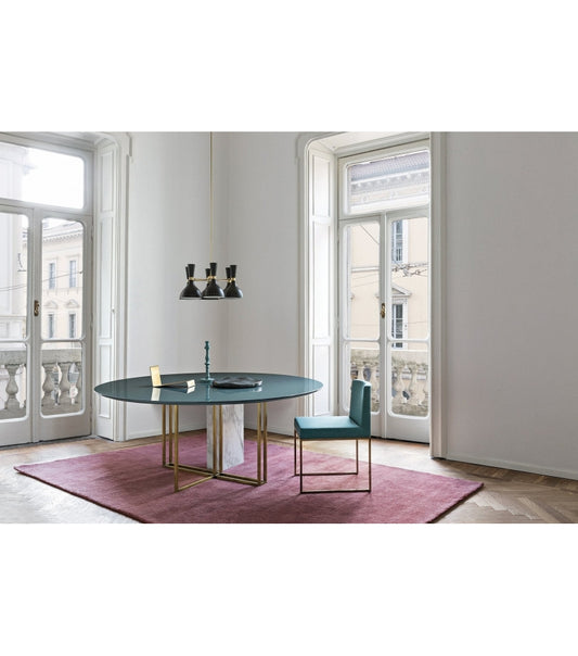 Dazzling Maple Dining Table: Sturdy Metal Frame, Chic Marble, Glass, Wood Tops