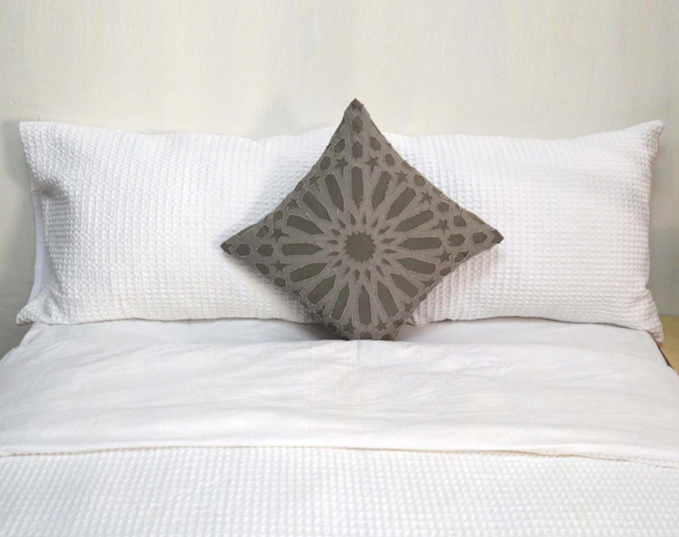 Waffle Duvet cover set, Duvet with 2 pillow covers pure cotton, white colour, sizes available