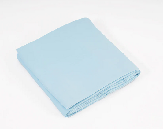 BLUE 300TC flat sheet set, premium pure cotton satin, Sizes available