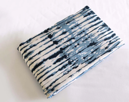 SHIBORI - Indigo stripe print soft Cotton blanket, three layer dohar, sizes available