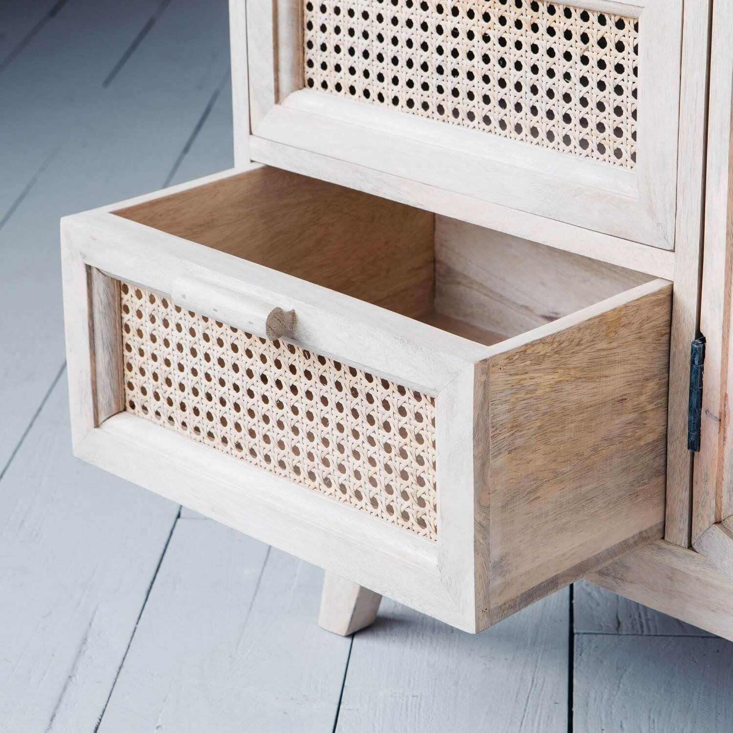 handcrafted wooden sideboard