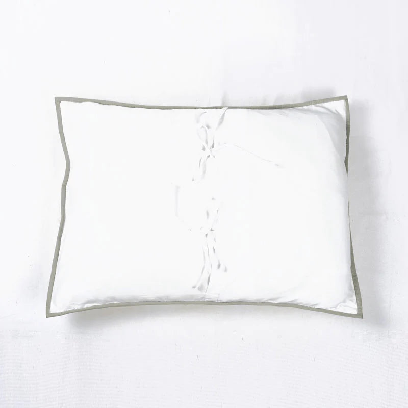 Grey ikat cotton kantha quilted pillow cover, sizes available