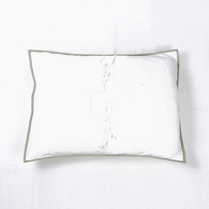 Grey ikat cotton kantha quilted pillow cover, sizes available