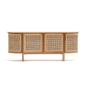 Curved Rattan Sideboard