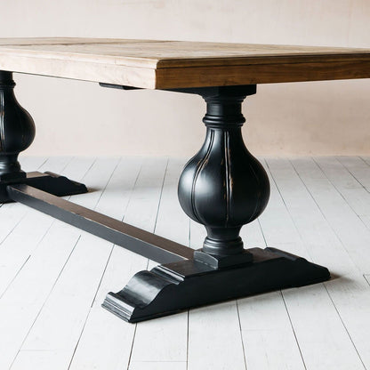 Bruel eight-seater dining table in mango wood with a rustic look.