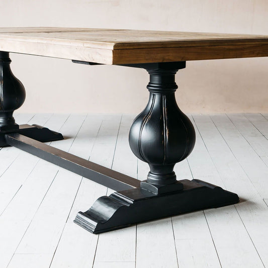 Bruel eight-seater dining table in mango wood with a rustic look.
