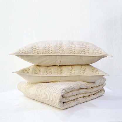 BEIGE Linen Quilted - sets, quilts and pillow cases, Sizes available