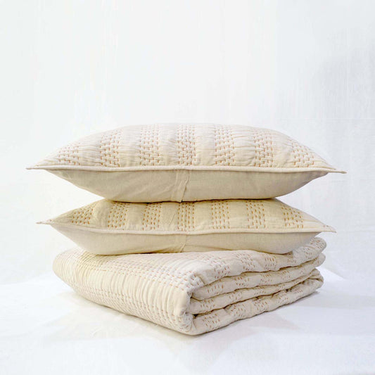 BEIGE Linen Quilted - sets, quilts and pillow cases, Sizes available