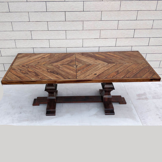 walnut finish dining table