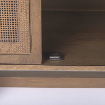 Rattan Mango Wood Sideboard