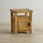 1 Door 1 Open Shelf Bedside in Mango Natural Finish