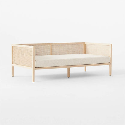 Natural Cane Day Bench Ivory
