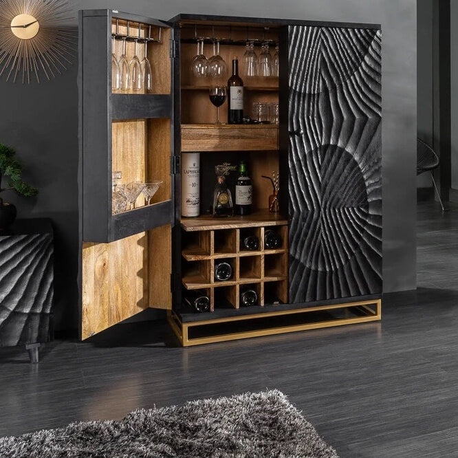 2 sliding drawers and a lot of storage space including the storage space in both the doors