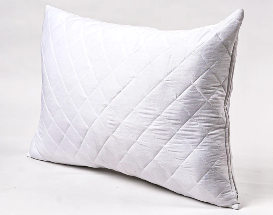 White quilted cotton Pillow protectors with zipper closure, all sizes available