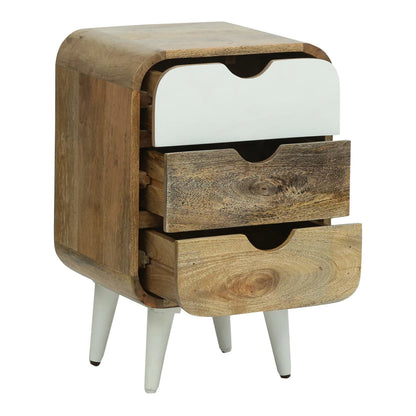 solid wooden bed side table