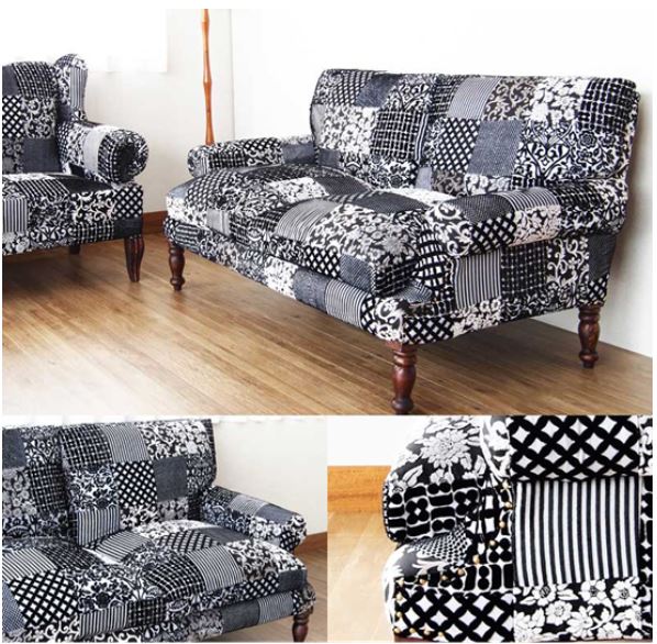 Black Sparrow sofa 2 Seater multi angle view