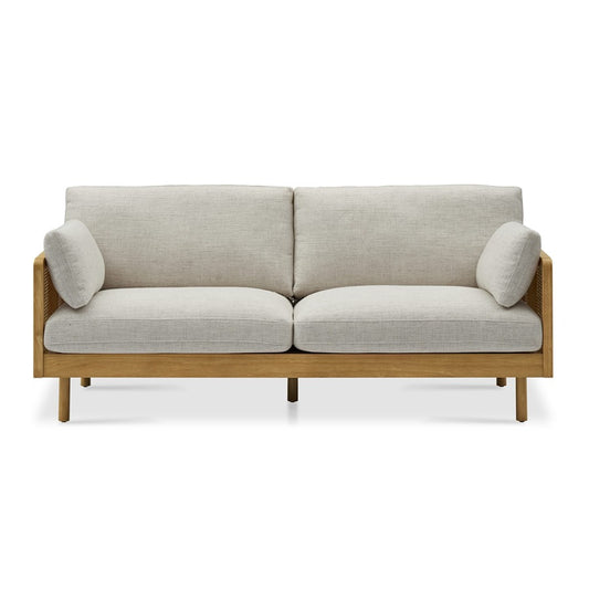 White Wash Cane Sofa