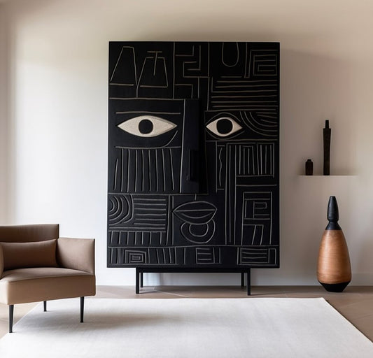 Artistic Face Mask Storage