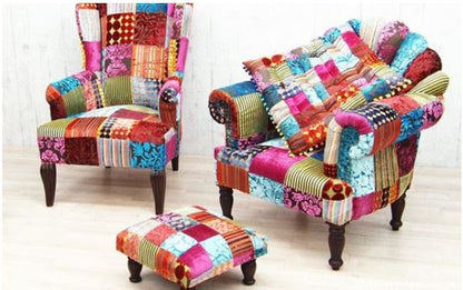Peacock sofa single seater close up