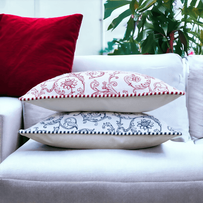 Blue Swirl Print Cotton Pillow Cover – Vibrant 16‑24 Inch Decorative Cushion