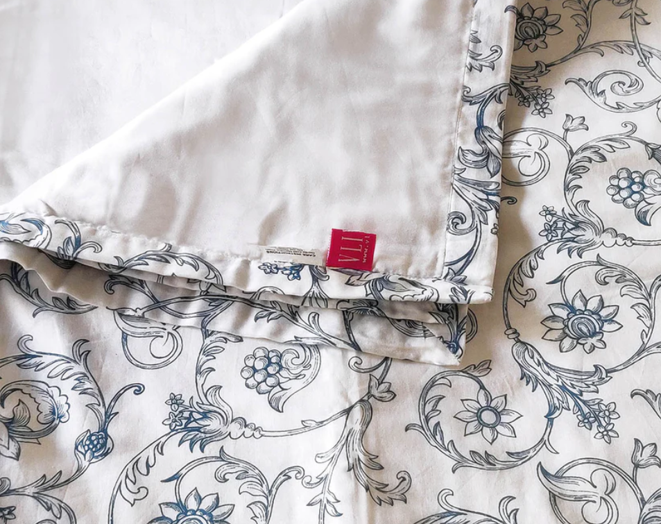 SWIRL - Blue soft Cotton three layer dohar, sizes available