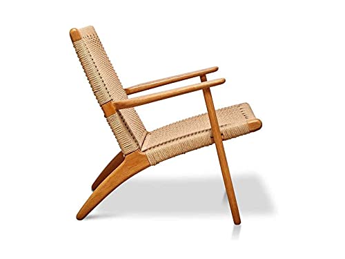 Wooden and Rope Chair Living Room Chair Balcony Chair Garden Chair