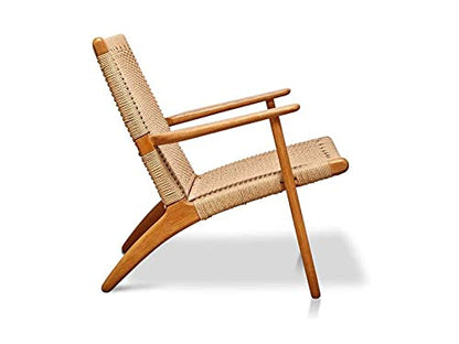 Wooden and Rope Chair Living Room Chair Balcony Chair Garden Chair