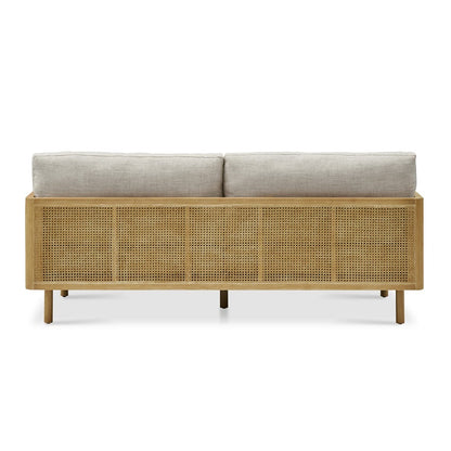 White Wash Cane Sofa