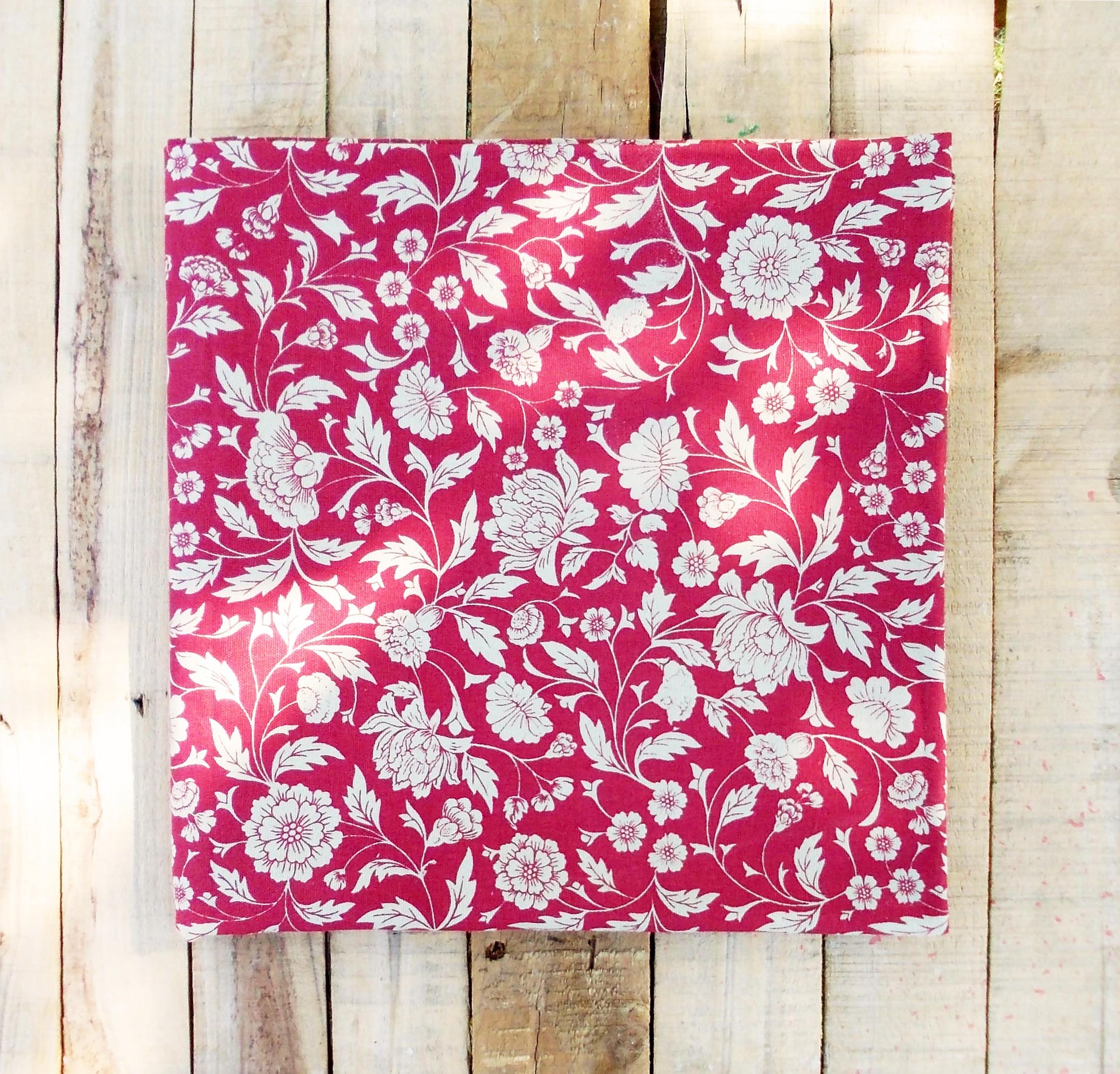 Marsala Kalamkari Cotton Table Cover Handcrafted Maroon Floral Print