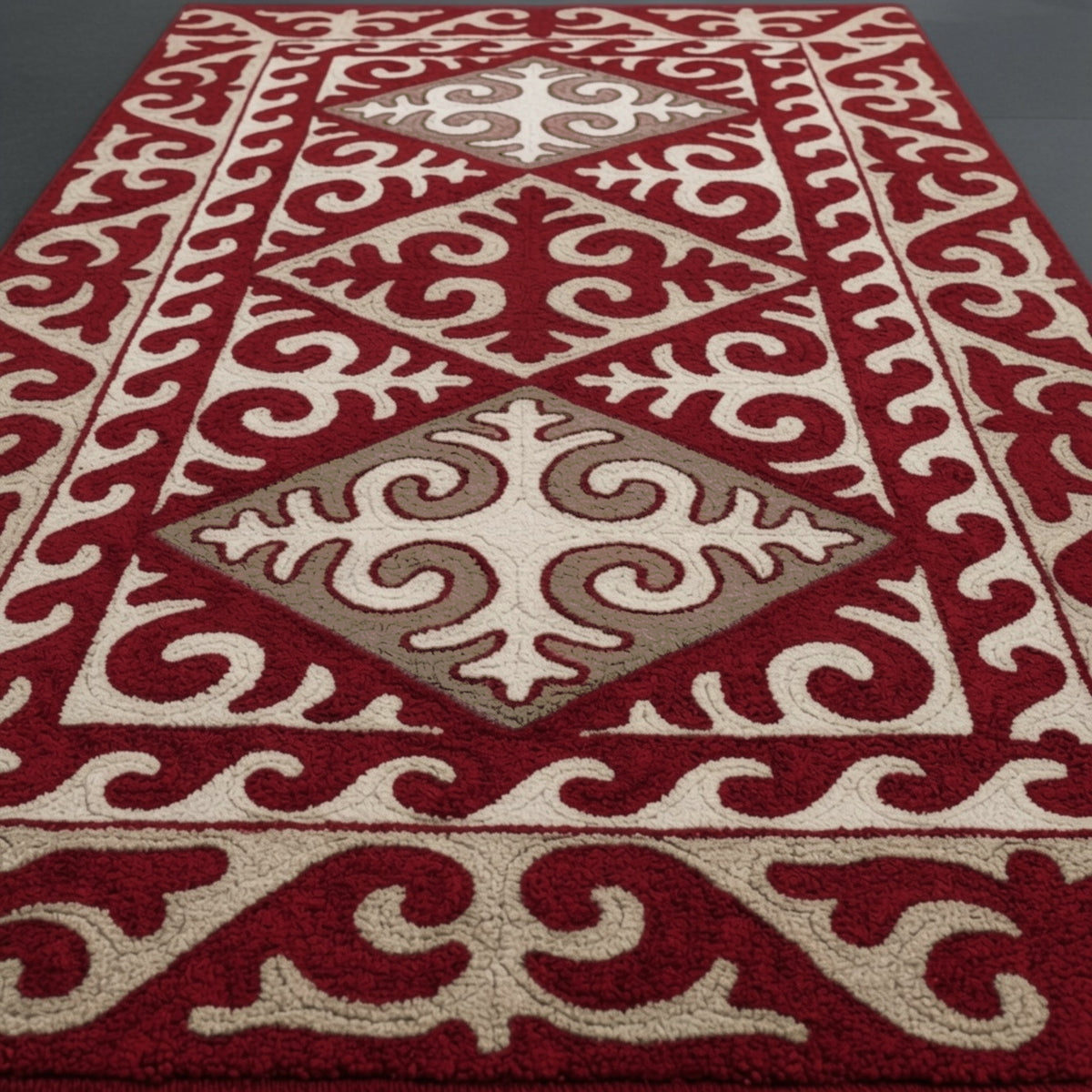 Shyrdak Hand Tufted Wool Viscose Blend Carpet