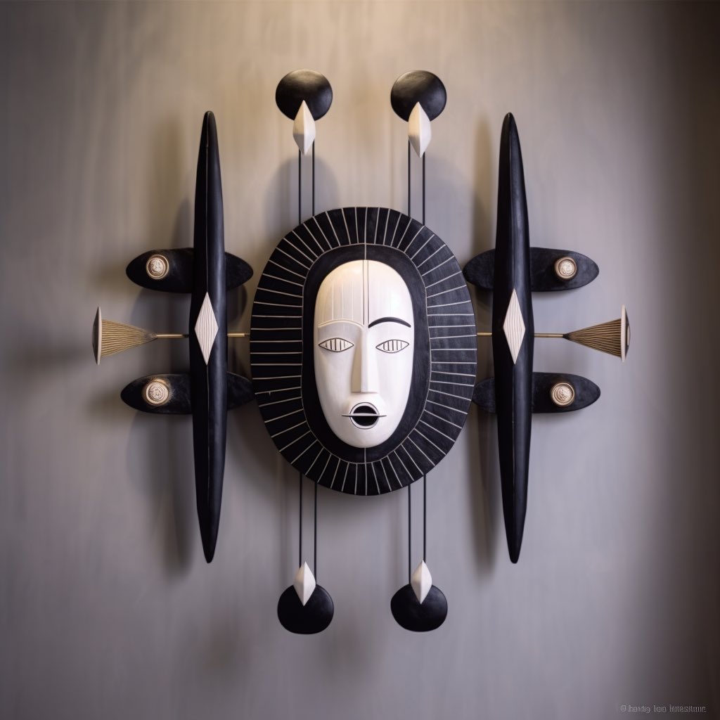 Mask wall lamp