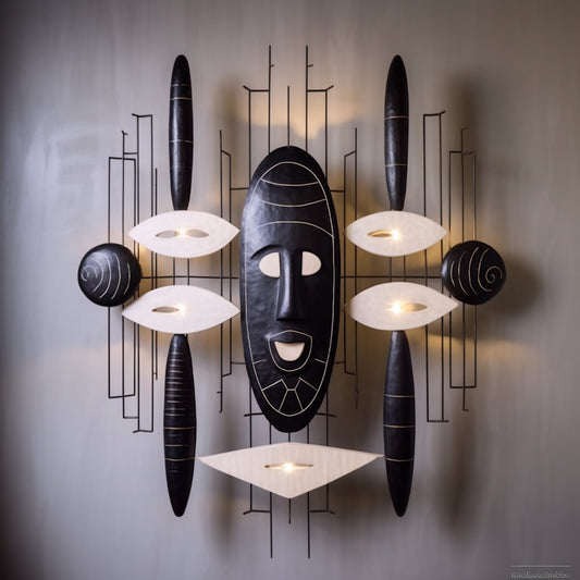 Mask wall lamp
